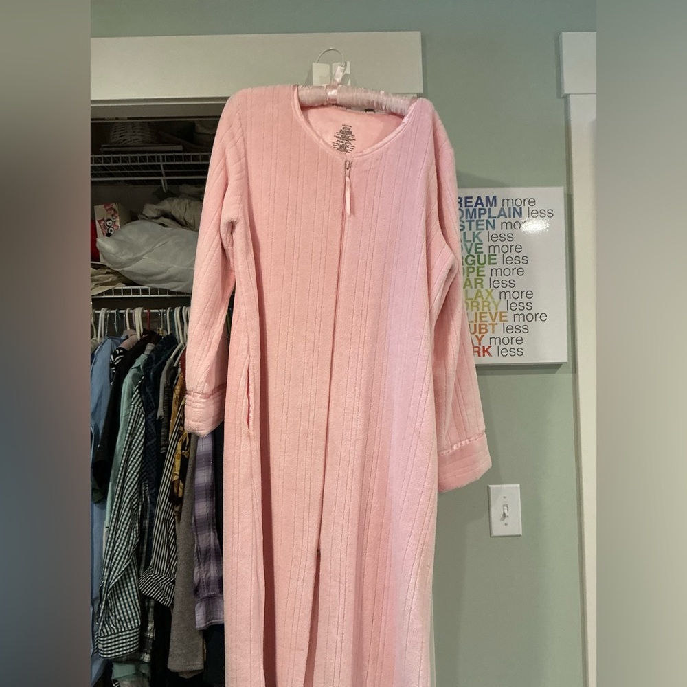 Pink Long Sleeve Robe